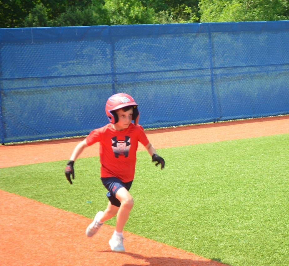boy in a baseball field