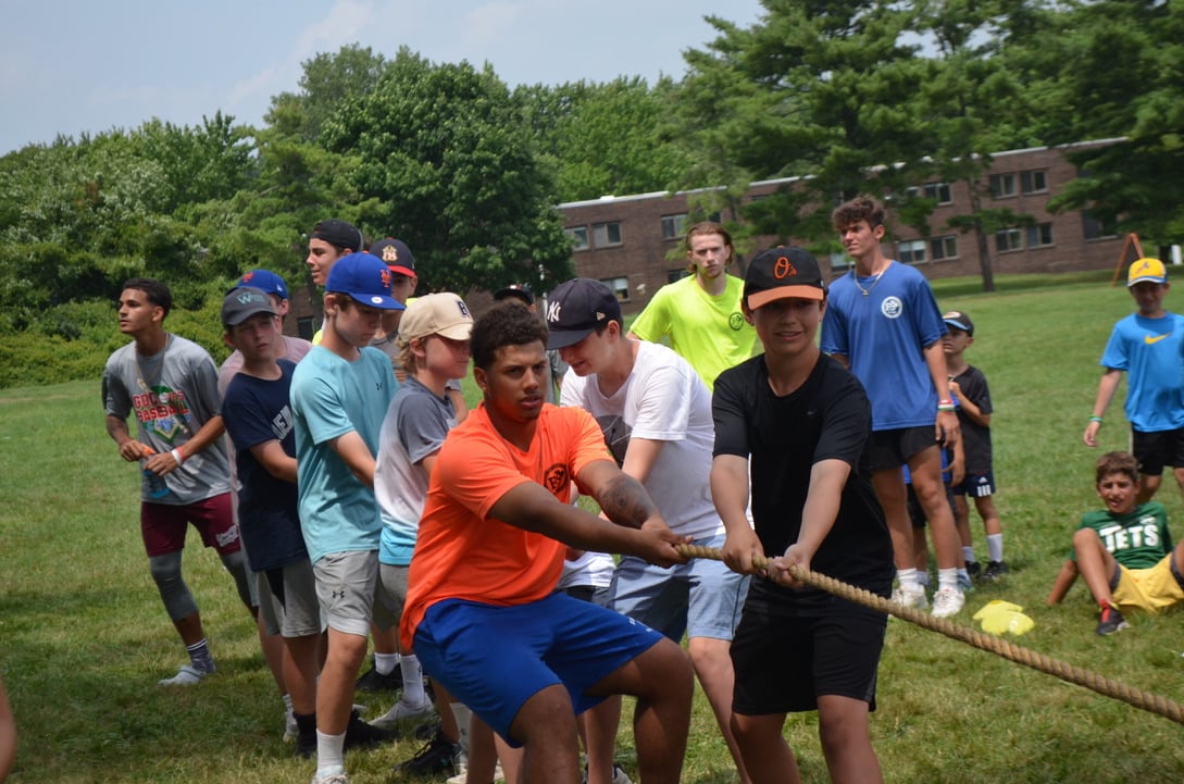 tug-o-war at Purchase summer camp