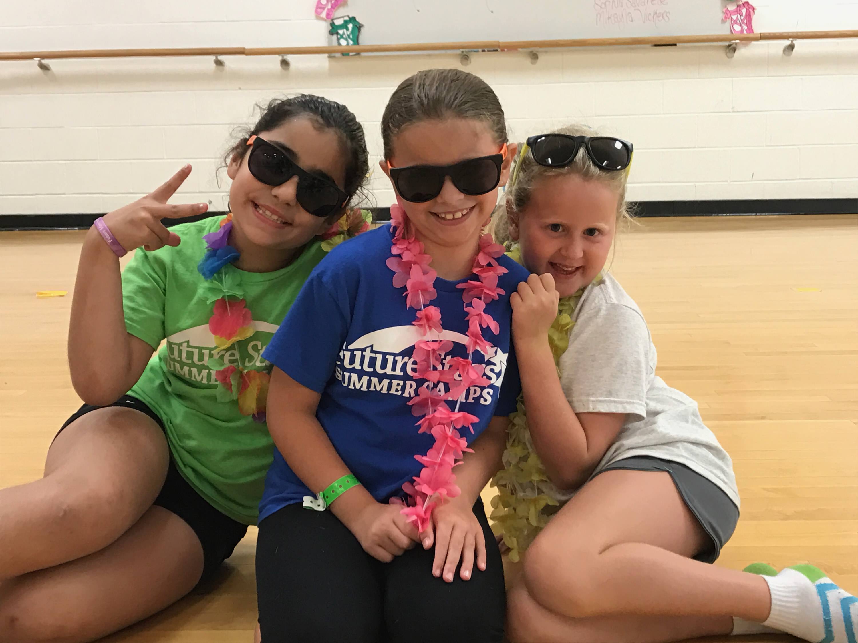 Happy, smiling campers at Future Stars summer camp